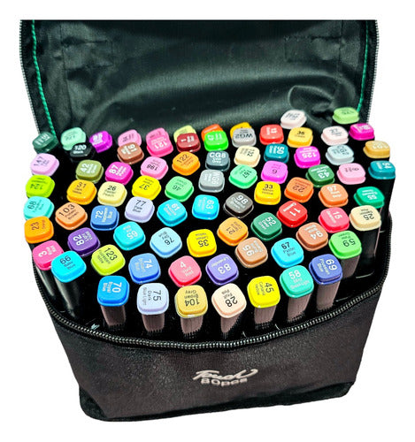 Touch Set X80 Double-Point Alcohol-Based Markers with Case 0