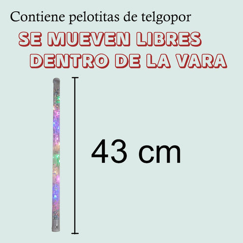 6 Multicolored LED Transparent Wands Cotillon Carioca 5