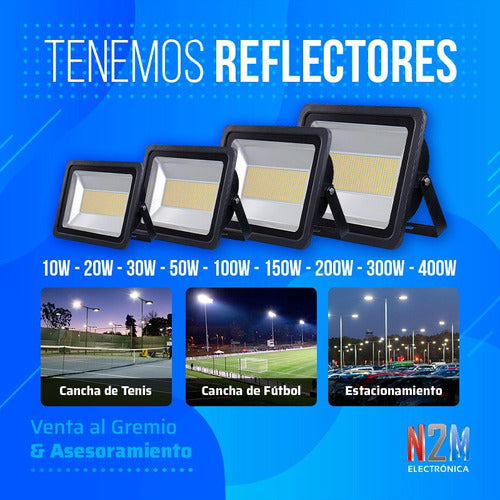 N2M Electrónica Reflector Led 100W Multiled Alta Potencia Foco Exterior 1