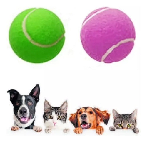 Shopfinity Kit of 2 Bouncing Tennis Balls for Dogs and Cats 0