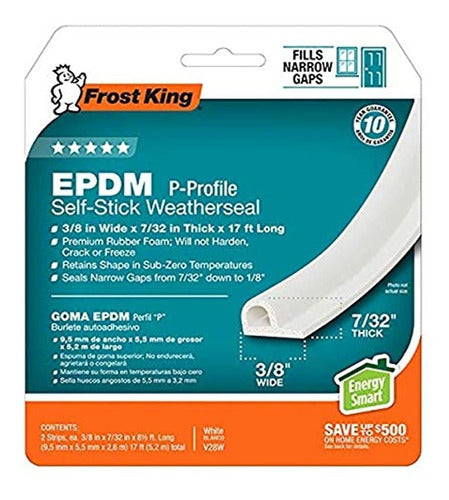 Frost King EPDM Non-Stick Adhesive Rubber Tape, P-Section 0