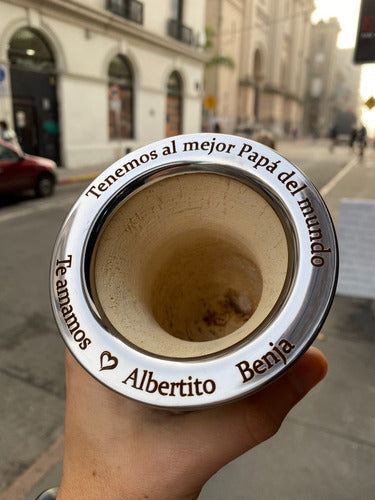 Mate Y Bombilla Personalizado De Calabaza O Cerámica 4