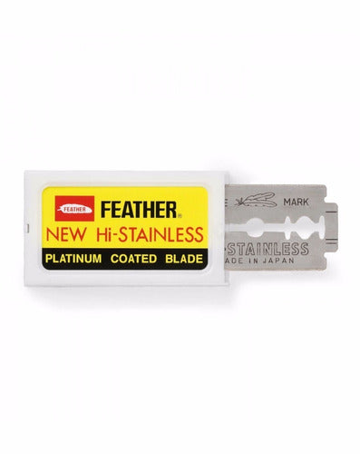 Feather New Hi-Stainless Double Edge Razor Blades (10 Blades) 3