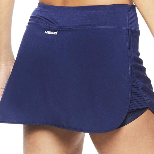 HEAD Women's Athletic Tennis Skort - Performance and Training Skirt in Medieval Blue Spike 1