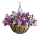 Lesrant Hanging Basket with Artificial Flowers 0