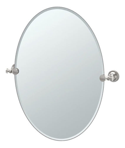 Gatco 4029 Tavern Oval Mirror, Satin Nickel 26.50" 0