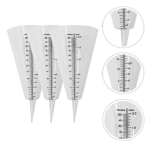 Medidor De Chuva, Copo De Chuva, 3 Unidades 2