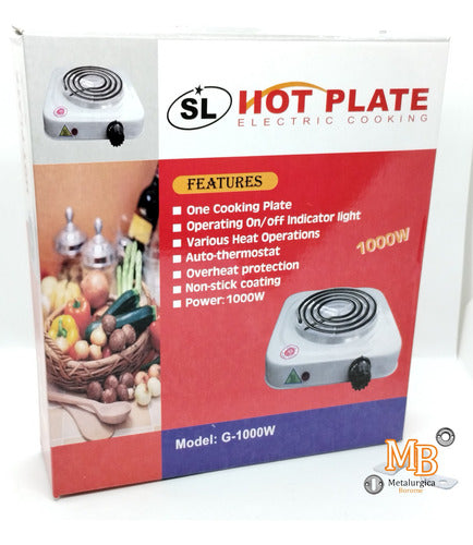 Metalúrgica Borome Electric Hot Plate 1000 Watts 4