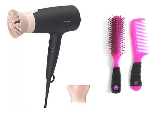 Philips Combo Hair Dryer BHD350/10 + Comb Set 0