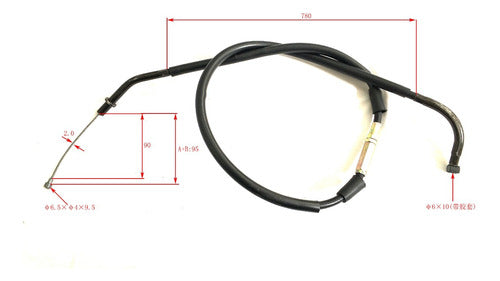 Clutch Cable for Yamaha Ybr250 / Ys Fazer250 W Standard 1