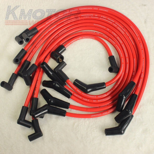 JDMSPEED Red Racing Spark Plug Wires Set 10.5mm 1