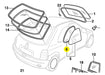 Burlete Vidrio Fijo Trasero Orig Chevrolet Corsa 3 Puertas 2