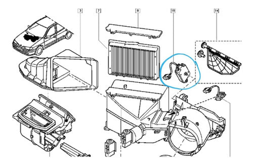 Motor Compuerta Calefacción Megane Original Renault 1