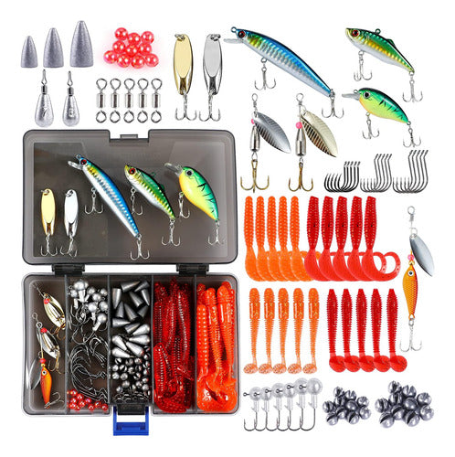 Kit Accesorios D/pesca Plusinno Cebos Aborda 108señuelos 0