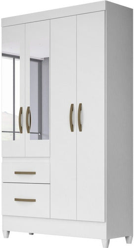 Punto Union Wardrobe with 4 Doors - 111x204x047 Mirrors - Madri Flex 0