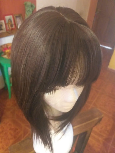 HISAN PELUCAS Dark Chestnut Wig Mode Carre 5