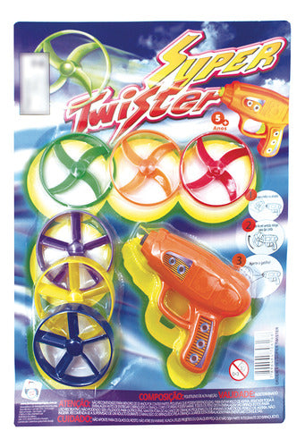 Arminha Twister Super Lançador Hélices Pica Pau Brinquedos 0