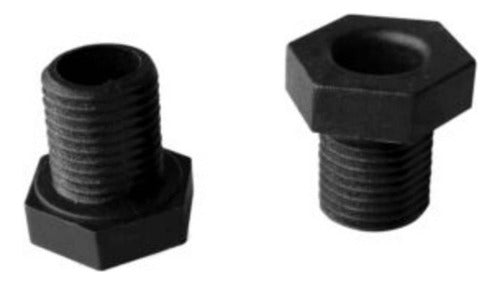 Pack of 12 Chicoleta Plastic Nipple M10x1 10mm Black 0