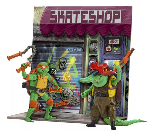 Caffaro Tortuga Ninja Mikey Vs Leatherhead Battle Pack With Accessories 83330 1