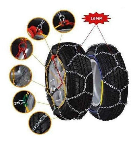 IaeL Maranello Snow and Mud Chains 16mm for Vehicle 215/85-16 KB41 1