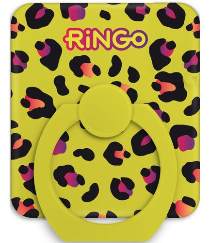 Anillo Ringo Soporte Escritorio Celular Tablet Neon Guepardo 0