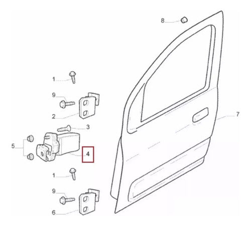 Limitador Porta Dianteira Original Fiat Uno Evo 2013 2014 1