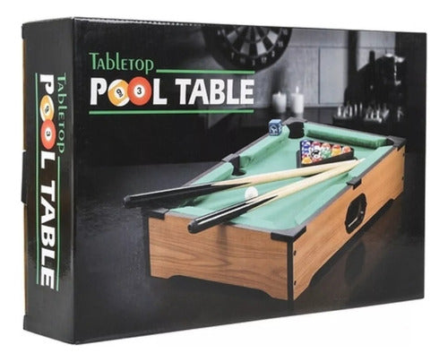 Cresko Wooden Tabletop Pool Game for Kids 0