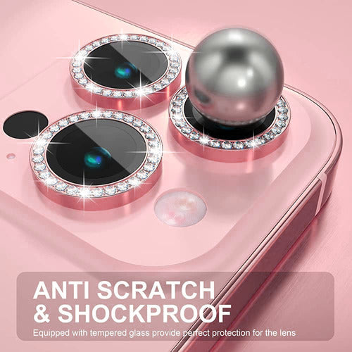 Tempered Glass for iPhone with Rear Camera Diamonds Strass 69