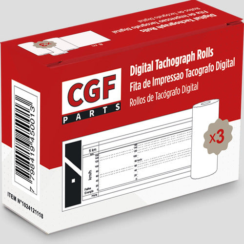 CGF 3 Rolls of Thermal Paper for VDO Digital Tachograph BVDR 0