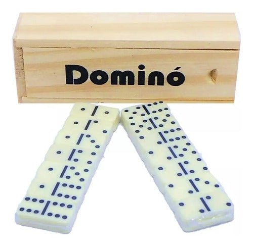 Mini-Domino Table Game In Wood Box Faydi 810-0105 - Juego De Mesa Mini-Domino En Caja Madera Faydi 810-0105