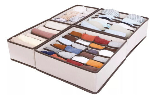 DyP Accesorios Set of 4 Drawer Organizers for Underwear and Accessories 0