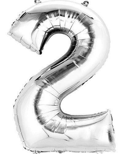 Balloon Giant Metallic Number Balloons 100 - Suitable for Air and Helium 7