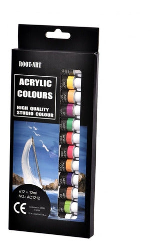 Set De Pinturas Acrílicas / 12 Pomos De 12ml 0