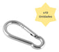 Matêzz 10 Galvanized Carabiners Locking Hook 50mm X 10 Units 1