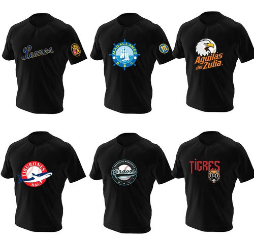 ESTAMPADOS Remera Equipo Béisbol Venezolano Franelas Personalizadas X10 0