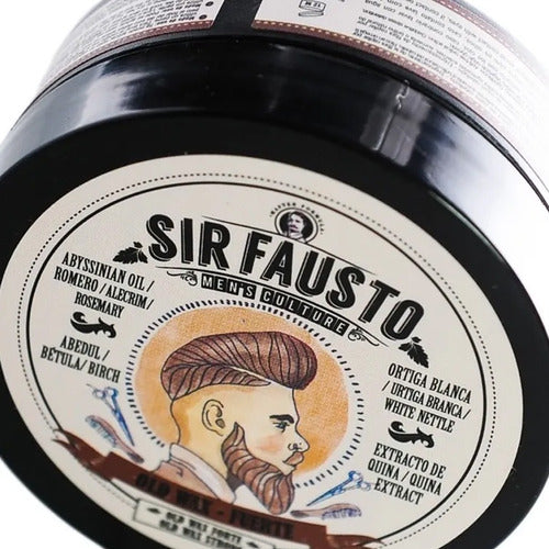 Sir Fausto Men's Old Wax Strong Hold Hair Wax 200ml 3
