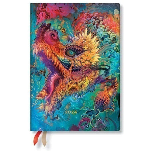 Paperblanks Agenda 2024 Semanal Midi - Humming Dragon 0