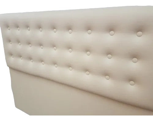 Classic Buttoned Eco Leather 1-Place Headboard 3