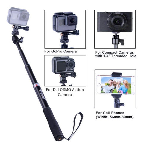 Smatree Q3 Selfie Stick Telephoto with Tripod Compatible 3