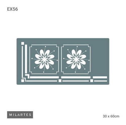 MilArtes Decorative Flowers Stencil - EX 56 0