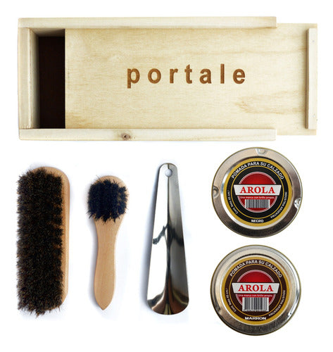 Arola Shoe Care Kit with Wooden Box 0