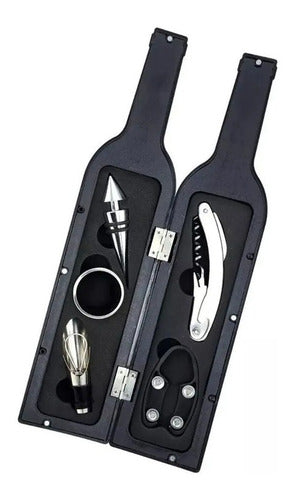 Set De Vino Estuche Destapador Pico Aro Tapon Desgarrador 2