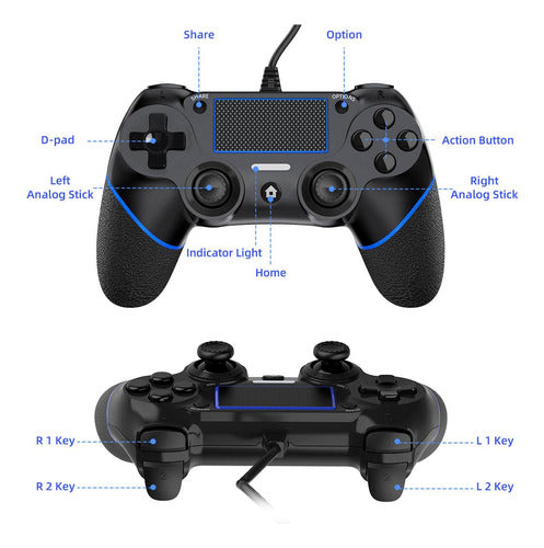 DIANVEN Wired Controller for PS4 4