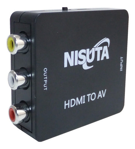 Conversor Hdmi A Rca Full 1080p Notebook Proyector Nisuta 1