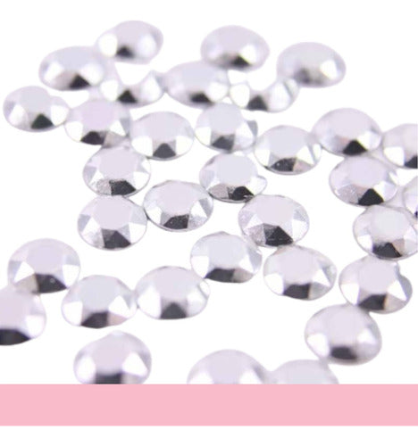Strass 4mm Crystal and Holographic Adhesive Rhinestones x 1000pcs SS16 Hotfix 42