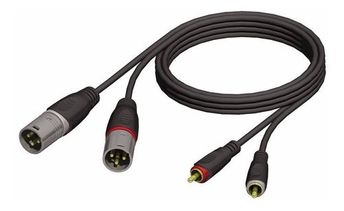 Adam Hall XLR Male to RCA Cable 1.5m KCREF701150 0