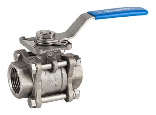 Genebre 2025 Three Body Stainless Steel Ball Valve 1" 0