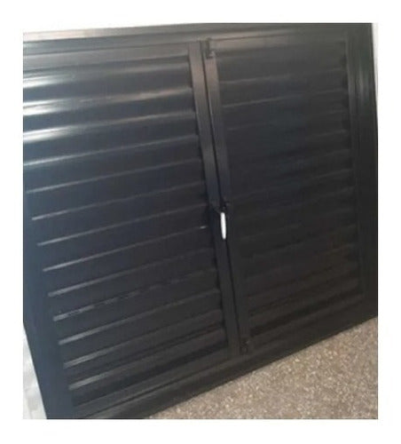 Aluminium Door 200x100 Black Open 2 Leaves 1