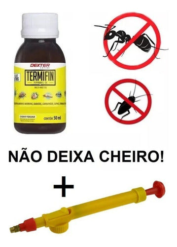 Termifin Mata Barata E Formigas 50ml + Pulverizador Garrafa 0