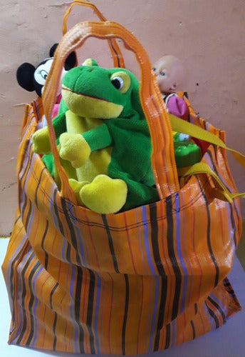 Super Giant Market Bag for Toys or Clothes by DEVOSUR - Washable Plastic Tote 1